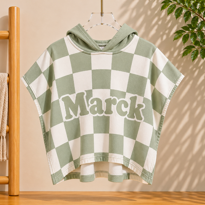 Personalized Hooded Towel – Mjuk & unik – Personlig badkap för barn