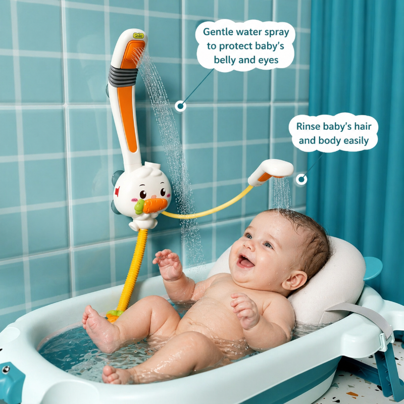 Rabbit Bath Shower Toy – Lek och vattenlek – Badrumsleksaker med vattensprut