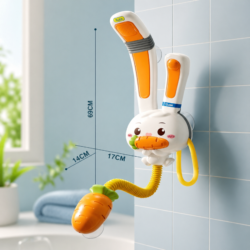 Rabbit Bath Shower Toy – Lek och vattenlek – Badrumsleksaker med vattensprut