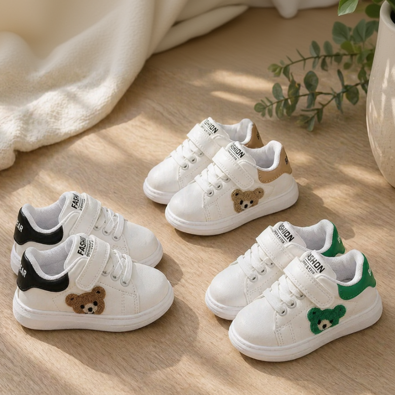 Bear Sneakers – Bekväm & söt – Barnsneakers med björnmotiv