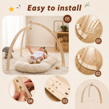 Wooden Baby Rattle Toy – Sensorisk & säker – Babygym