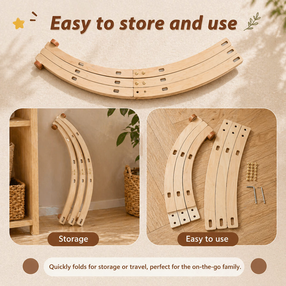 Wooden Baby Rattle Toy – Sensorisk & säker – Babygym