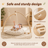Wooden Baby Rattle Toy – Sensorisk & säker – Babygym