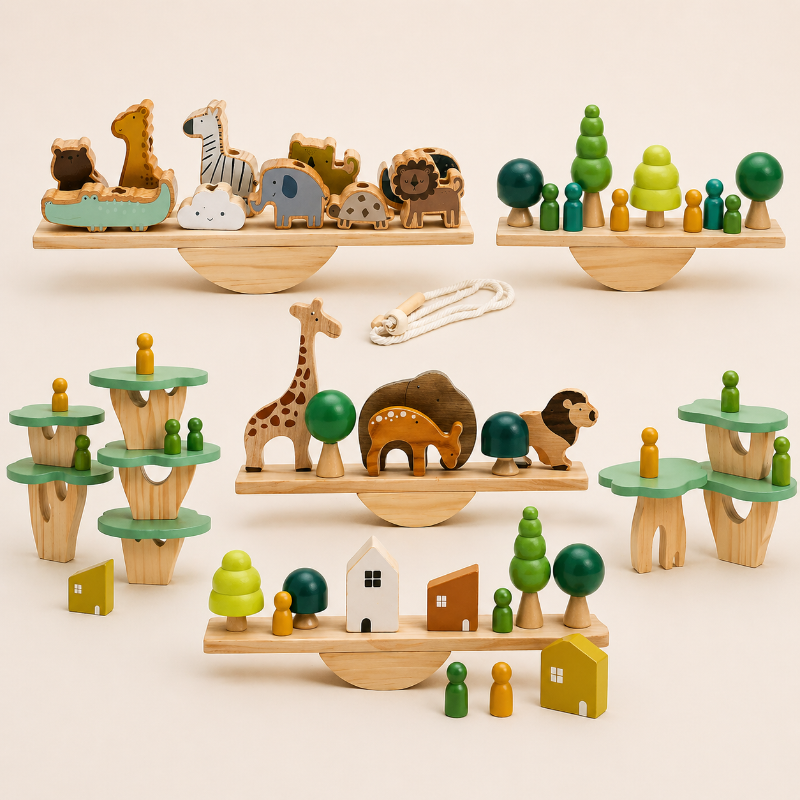 Wooden Forest Blocks – Kreativitet & utveckling – Byggklossar i trä