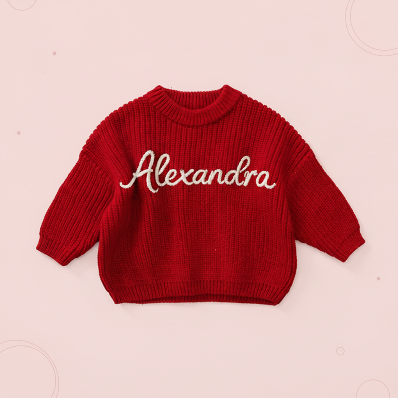 Personalized Baby Sweater – Unik & kärleksfull – Broderad, personlig babytröja