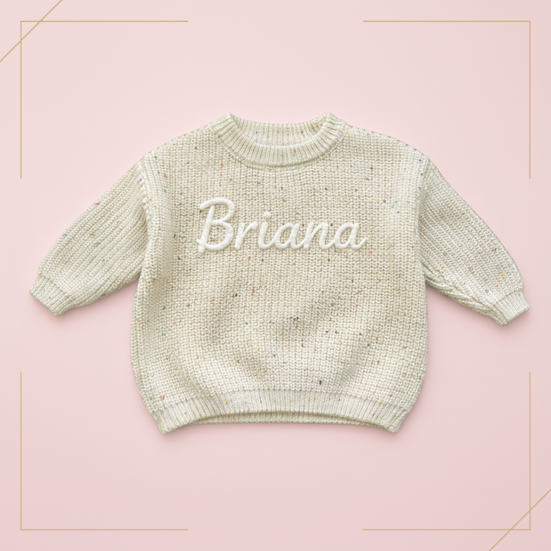 Personalized Baby Sweater – Unik & kärleksfull – Broderad, personlig babytröja