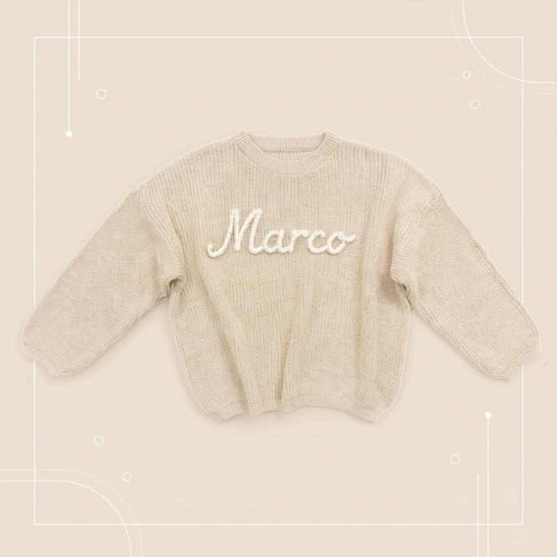 Personalized Baby Sweater – Unik & kärleksfull – Broderad, personlig babytröja