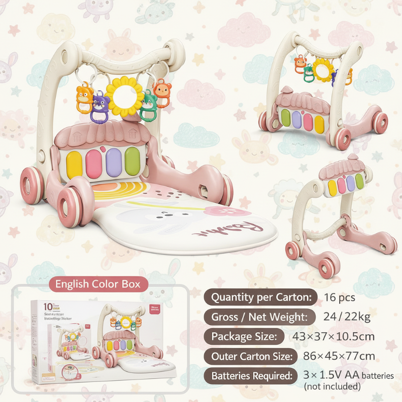Step & Play – Interaktivt & Säker – 3-i-1 gåstol & babygym