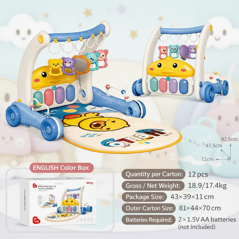 Step & Play – Interaktivt & Säker – 3-i-1 gåstol & babygym