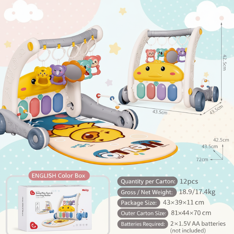 Step & Play – Interaktivt & Säker – 3-i-1 gåstol & babygym