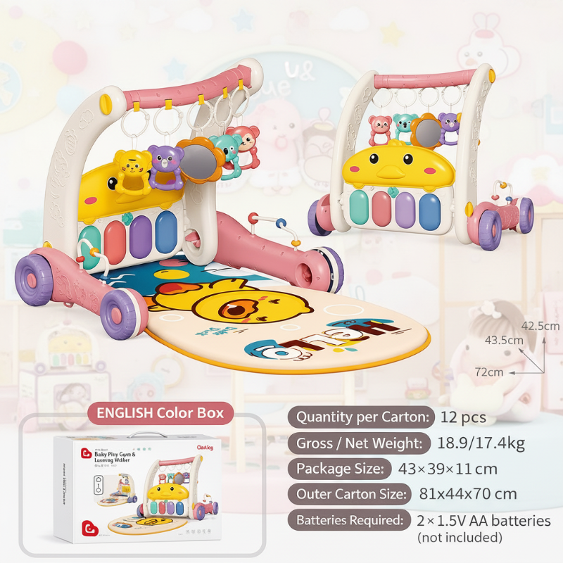 Step & Play – Interaktivt & Säker – 3-i-1 gåstol & babygym
