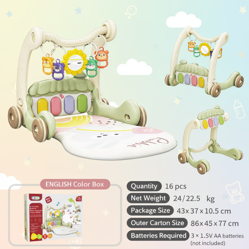 Step & Play – Interaktivt & Säker – 3-i-1 gåstol & babygym