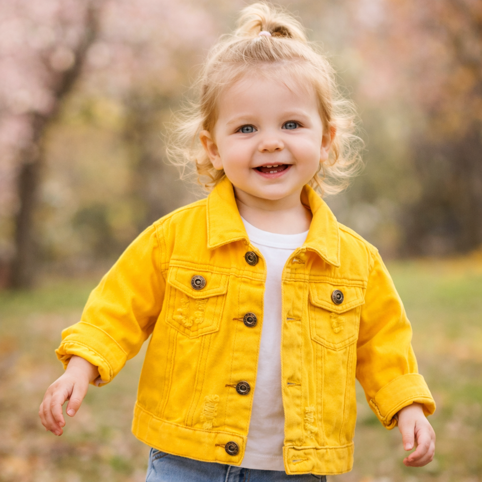 Candy Color-jeansjacka – Lättviktig jeansjacka för barn