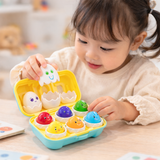 Montessori 3D Eggs Puzzle – Ett roligt påskspel – Äggsorteringsspel