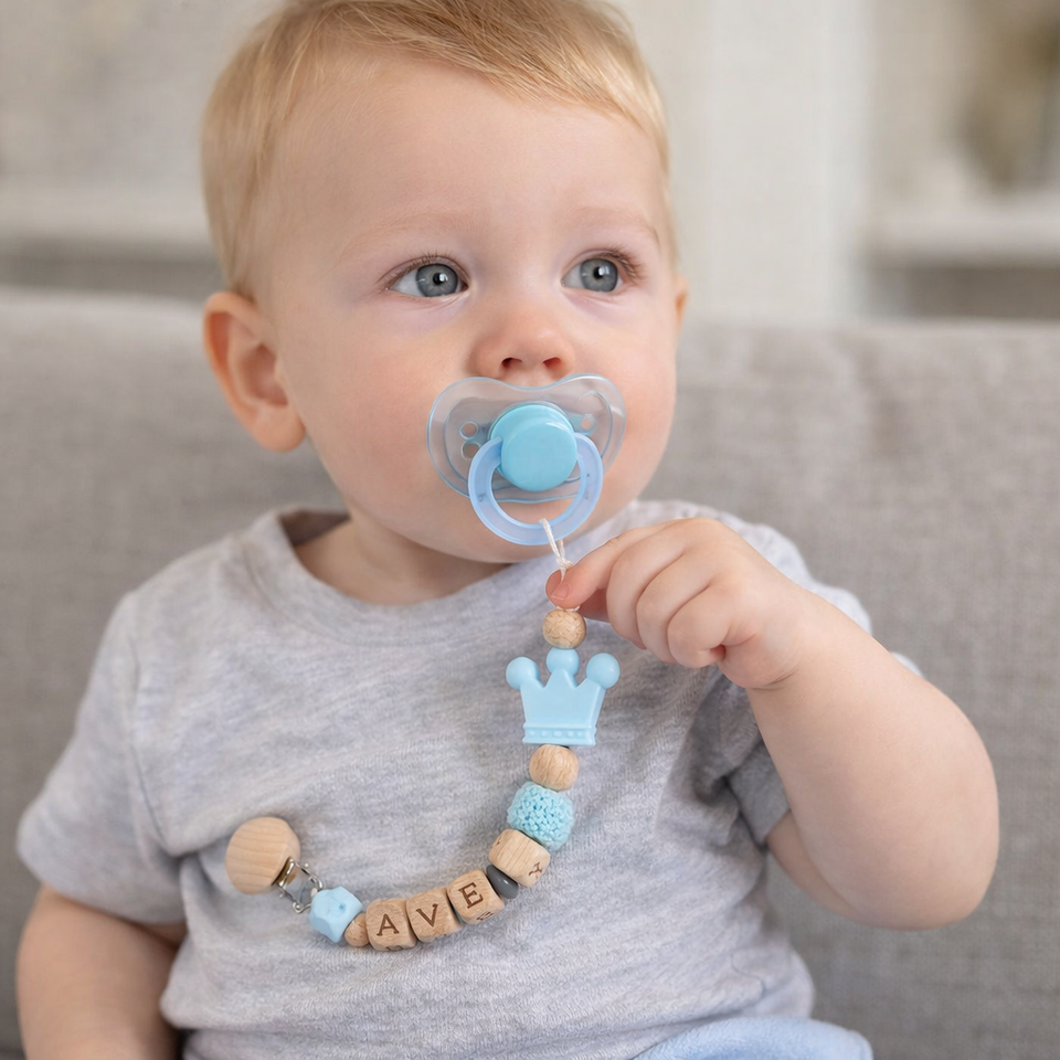 Personalized Pacifier Chain – Säker & stilfull – Personlig nappkedja