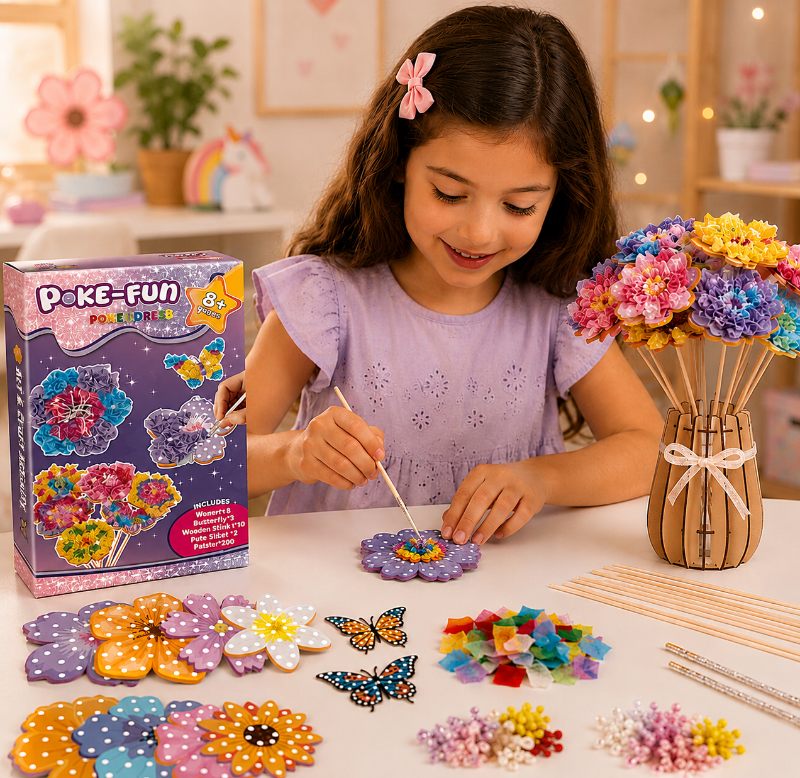 DIY Flower Poke Art – Kreativt & lärorikt – Blomsterpysselpaket