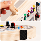 Wooden Busy Board – Motorik & interaktivitet – Aktiviteter på musikbrädet