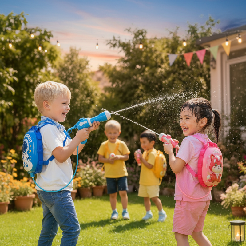 Kids Water Blaster – Lekfull & Praktisk – Ryggsäck med Vattenpistol
