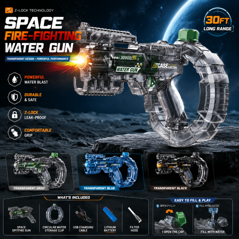Space Water Blaster Toy – Interaktivt & roligt – Vattenpistol