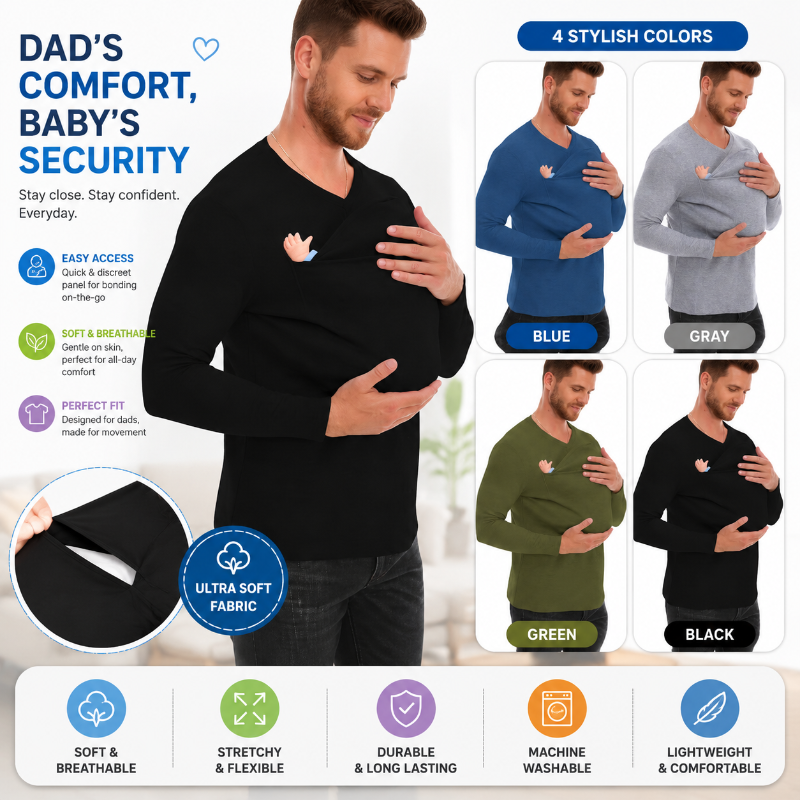Kangaroo Pocket Shirt – Bekvämt och praktiskt – T-shirt-bärsel för män