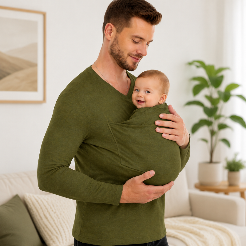 Kangaroo Pocket Shirt – Bekvämt och praktiskt – T-shirt-bärsel för män