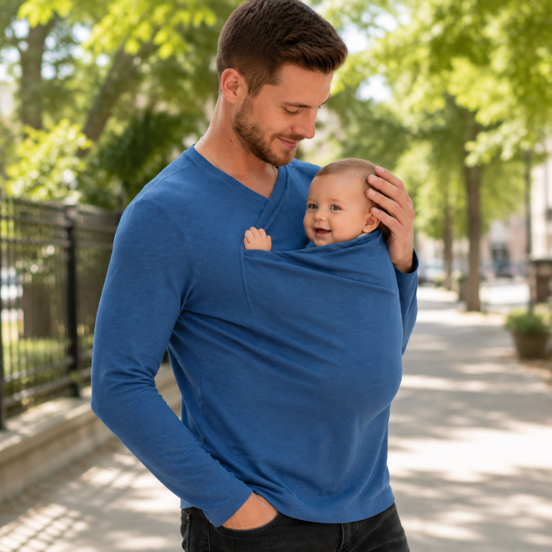 Kangaroo Pocket Shirt – Bekvämt och praktiskt – T-shirt-bärsel för män