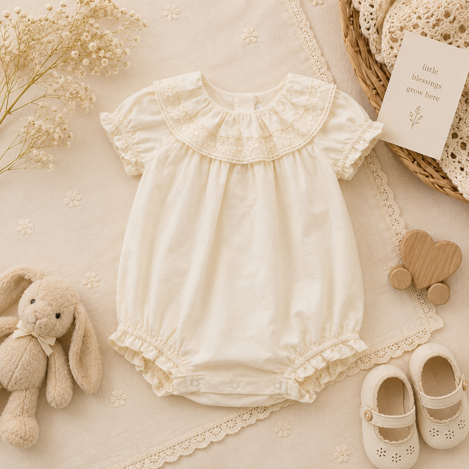 Vintage Rompers – Tidlös & mjuk – Babyoverall