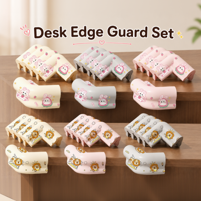 Desk Edge Guard Set – Säker & mjuk – Hörnskydd (5-pack)