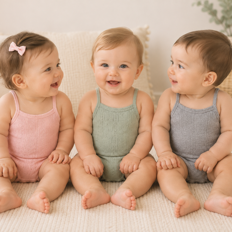 Summer Bodysuit – Luftigt & bekvämt – Stickad babybody