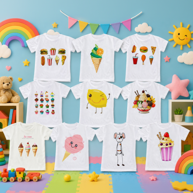 Boys & Girls Summer Tee – Bekvämt och lekfullt – T-shirt för barn med roligt tryck