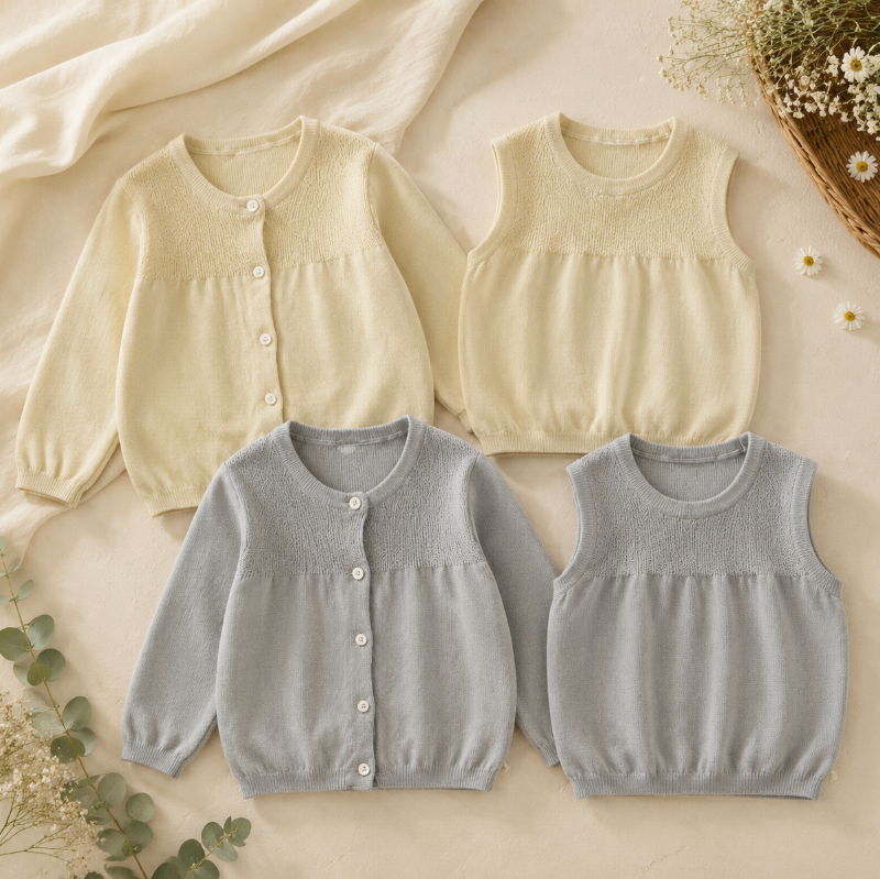Knitwear Set – Elegant & bekväm – Mjuk stickad kofta