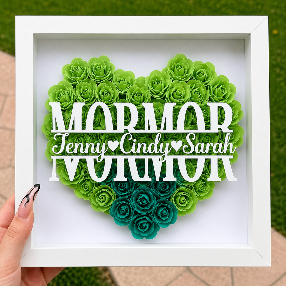 Personalized Rose Shadow Box – En unik morsdagspresent – en personlig skuggbox med rosor