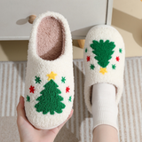 Northern Lights Kids - Varm och festlig - Mönstrade jultofflor i plysch