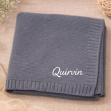 Personalized Baby Blanket – Mjuk & unik – Personlig broderad bomullsfilt