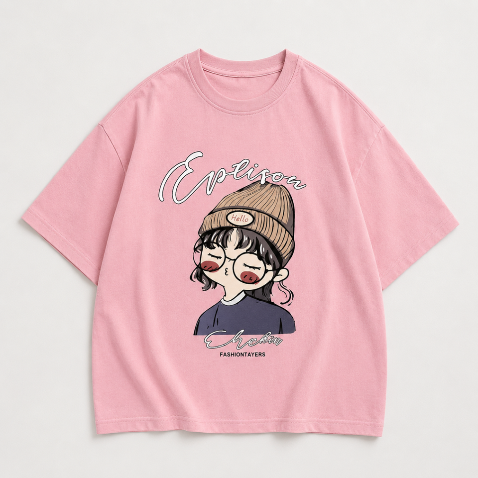 CuteStyle – Trendigt & bekvämt – T-shirt med överdimensionerat serietryck