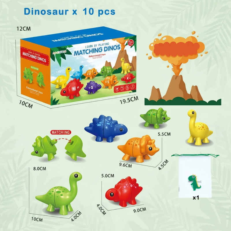 EduDino – Interaktivt & kreativt – Alfabetet, former och siffror med dinosaurier