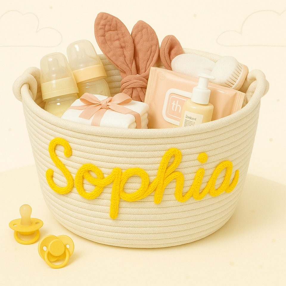 CuddleBasket – Söt & personlig – Personlig blöjkorg