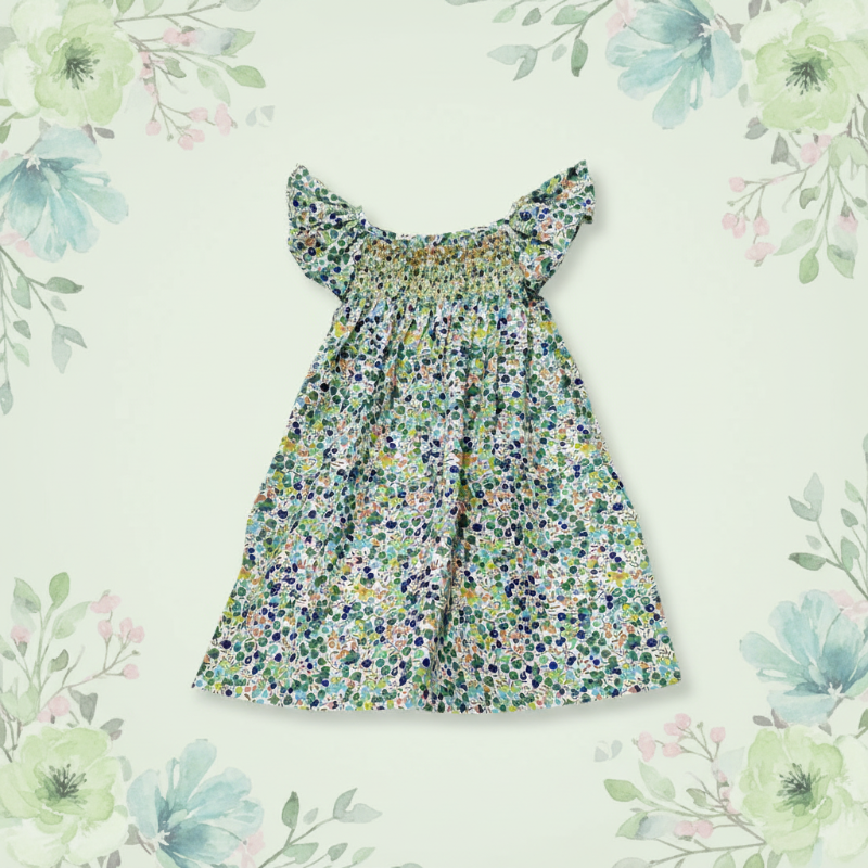 Floral Dress – Lätt och luftigt – Fladdrande ärmad klänning för flickor