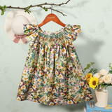 Floral Dress – Lätt och luftigt – Fladdrande ärmad klänning för flickor