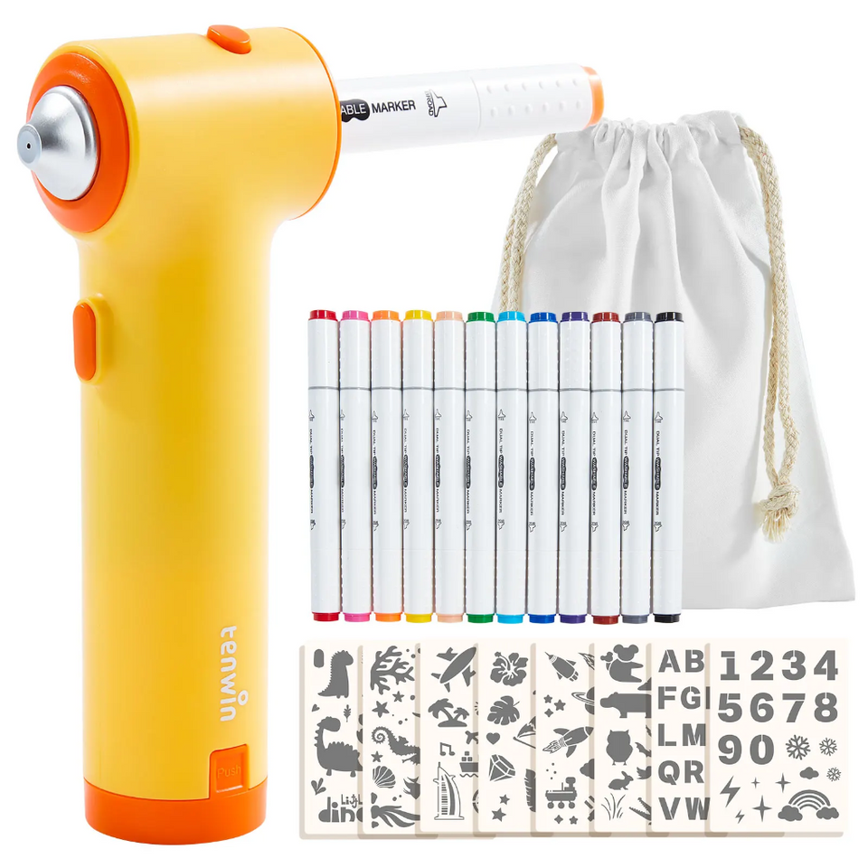 PaintBuddy – Kreativt & pedagogiskt – Bärbart airbrush-ritset