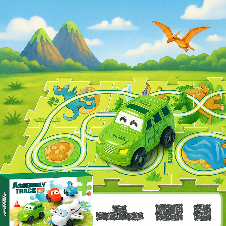 Car Track™ - Bygg, lek och upptäck - Set med leksaksbilar