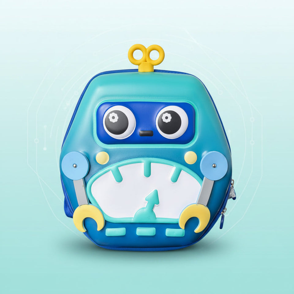 MiniBot – Cool & praktisk – barnryggsäck med robotmotiv
