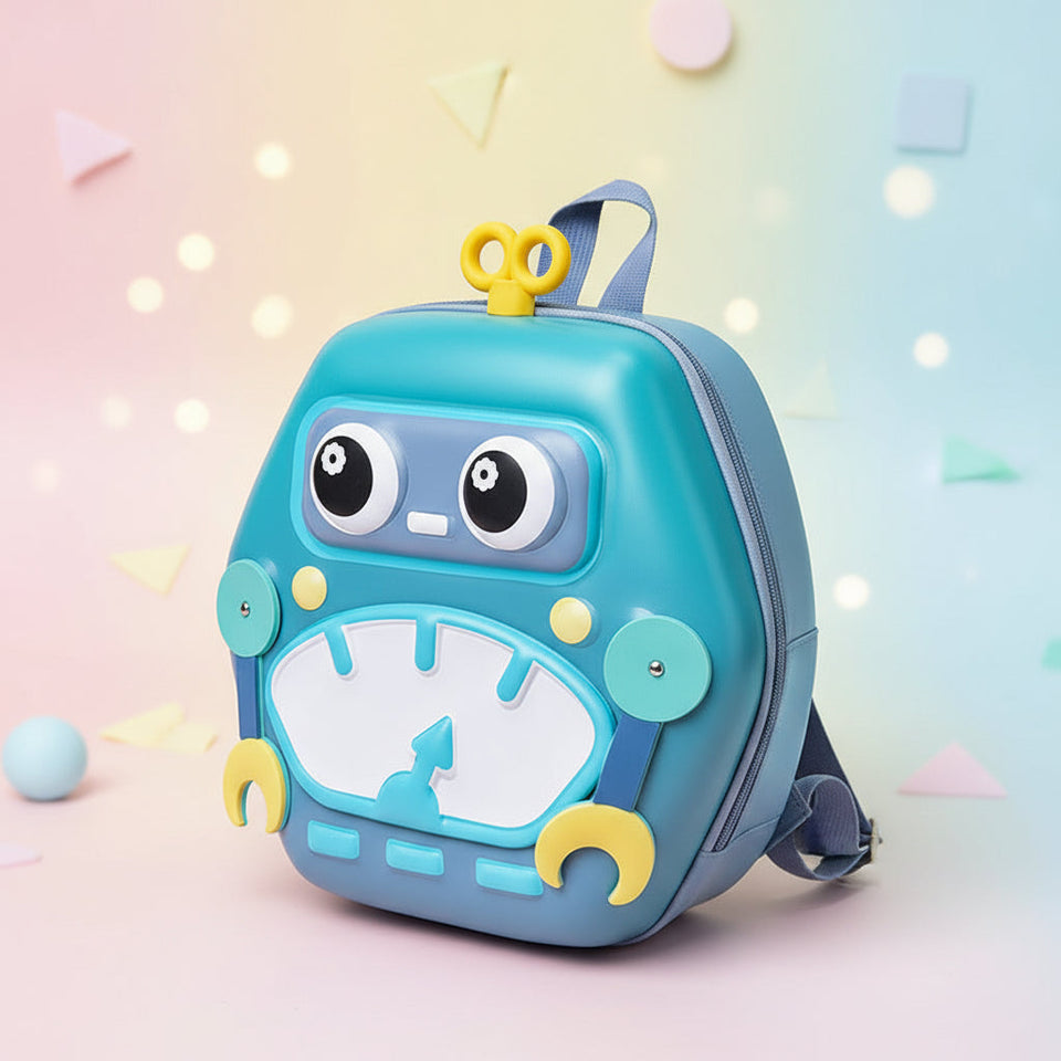 MiniBot – Cool & praktisk – barnryggsäck med robotmotiv