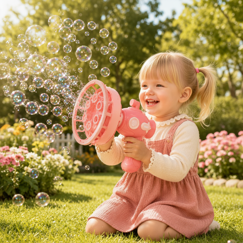 HappyBubbles – Lekfullt & säkert – Bubbelpistol för barn