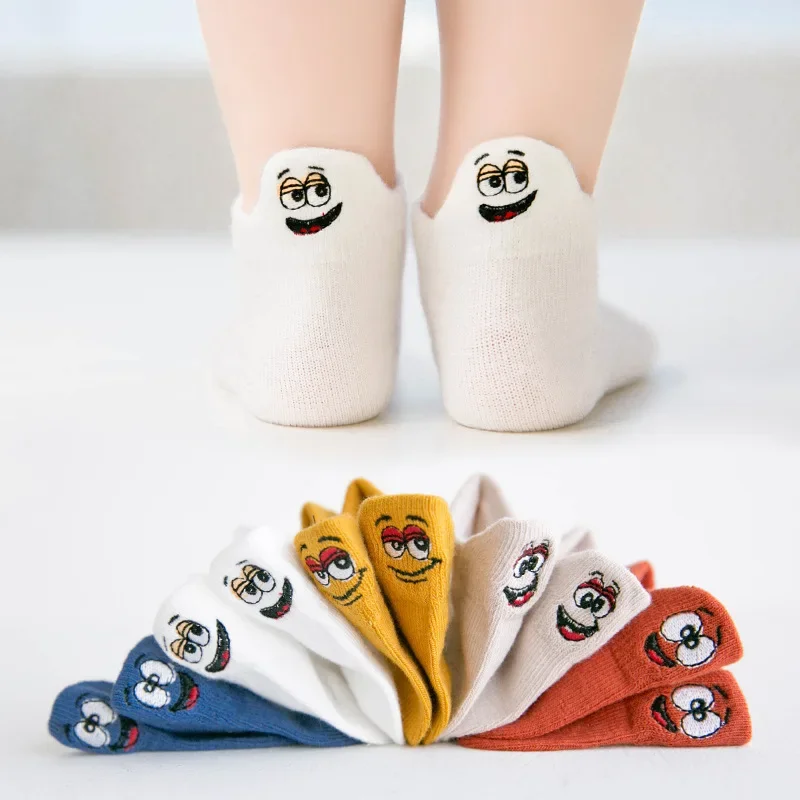 PlayfulToes – Färgglada & mjuka – korta barnstrumpor (5-pack)