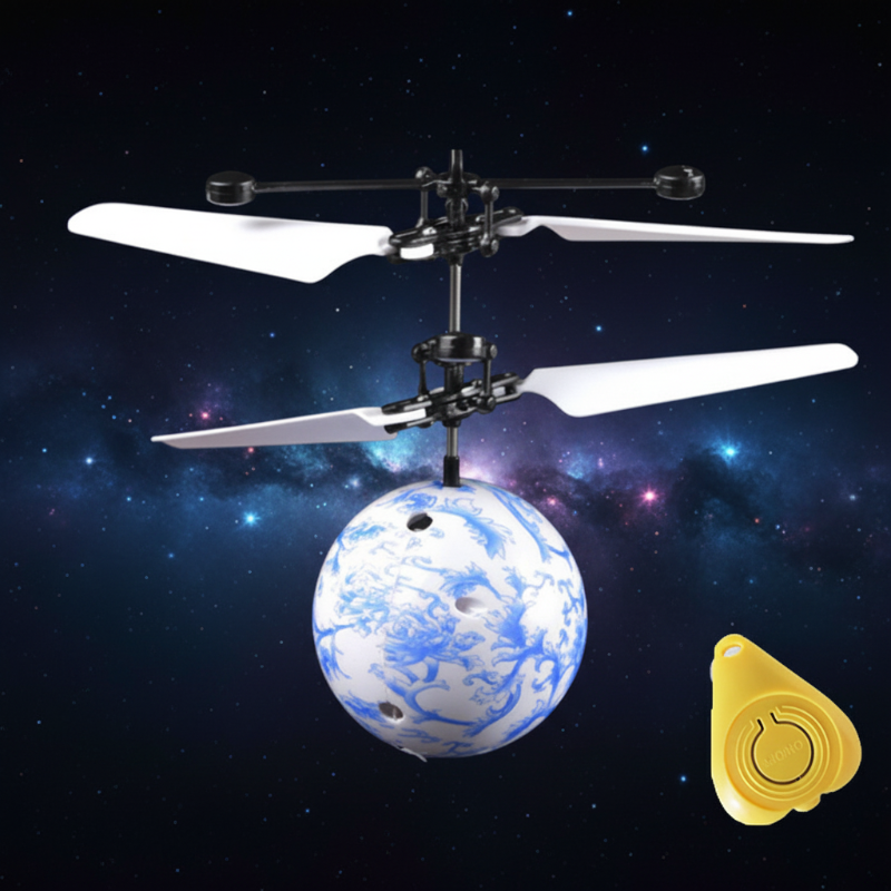 HoverFun – LED-belysning & pedagogiskt – Flygande fyrrotor-drönare