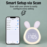 BunnyGlow – Söt & praktisk – digital väckarklocka för barn med nattlampa