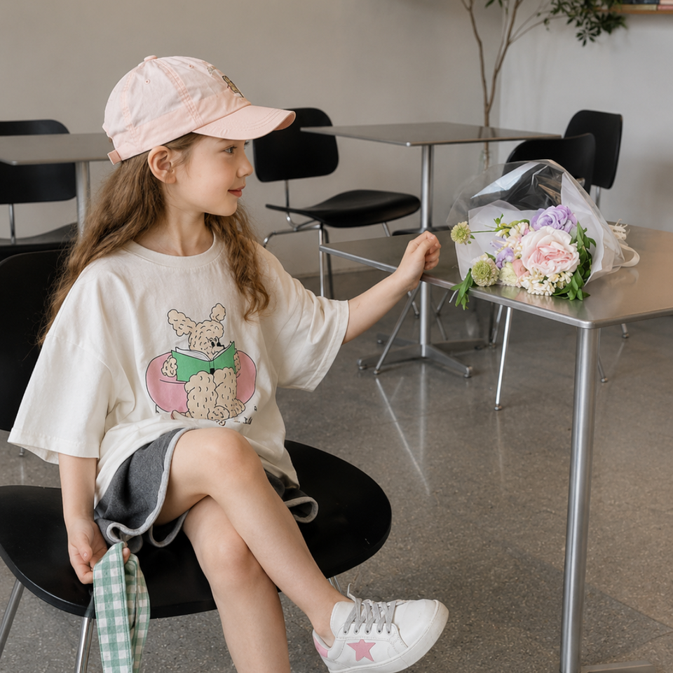 SunnyKids – Bekvämt & gulligt – Oversized T-shirt med seriefigurmotiv