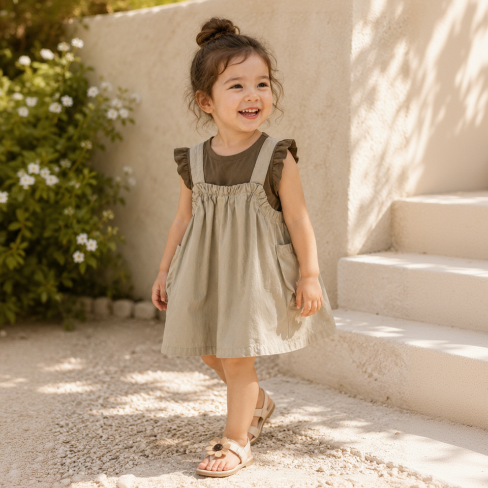LittleStar – Komfort & stil – Barnklänning med volanger för en sommarlook