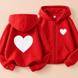 LittleLove – Mjuk & söt – Barnhoodie med hjärtmönster